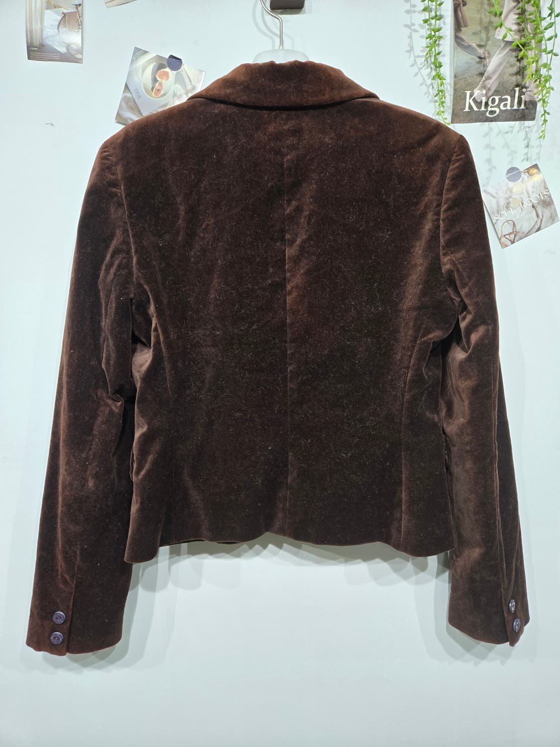꾸레쥬 벨벳 브라운 여성 자켓 블레이저 상품이미지2