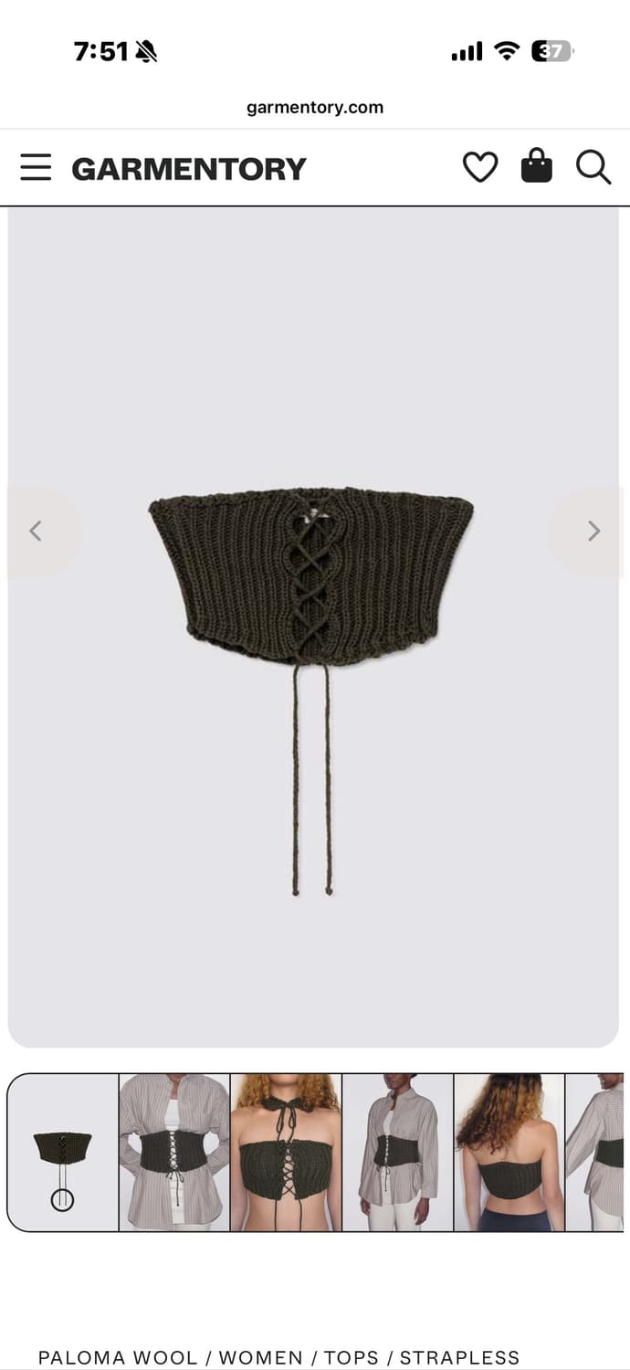 (더스트백0) 팔로마울 탑 니트 카키 상품이미지4