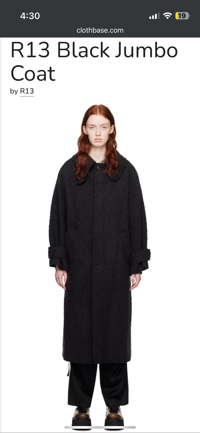 R13 jumbo coat 상품이미지1