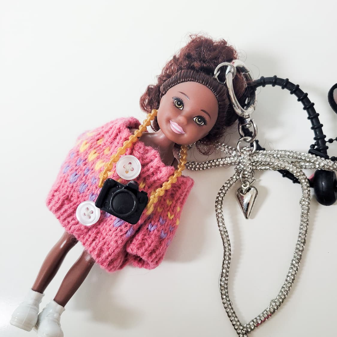 새상품)흑인 뽀글이 힙스타일  바비인형키링 올set 상품이미지2