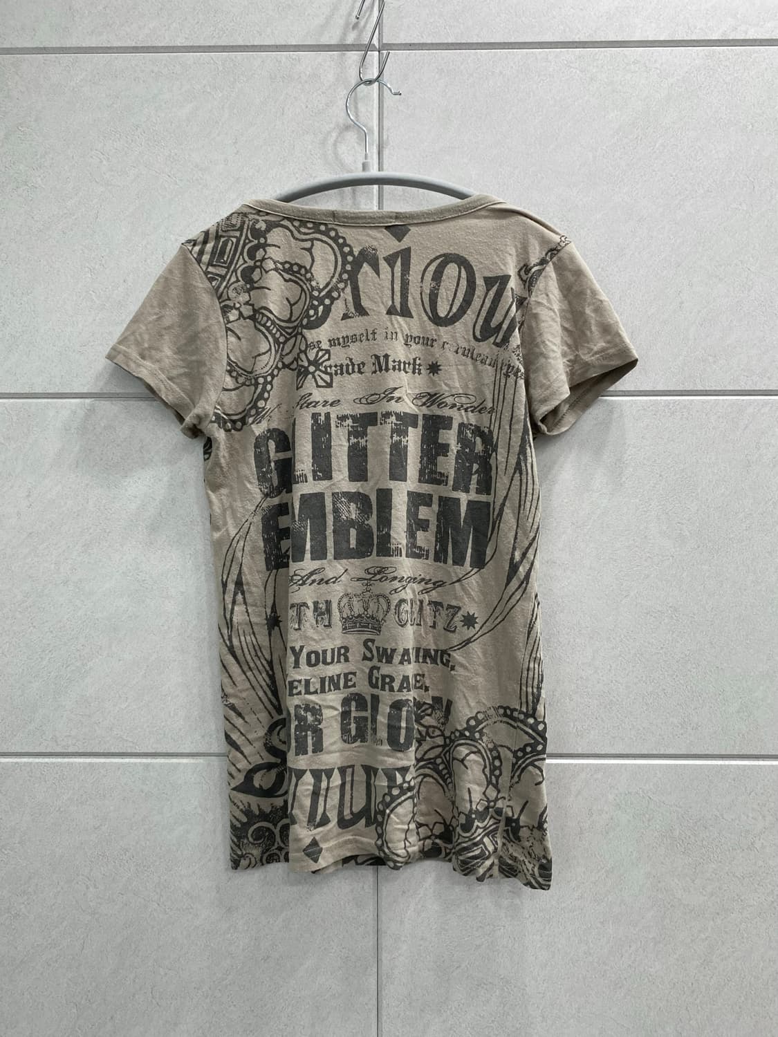 [GLITZ]2000s Glitz Print Slim Fit Top 상품이미지8
