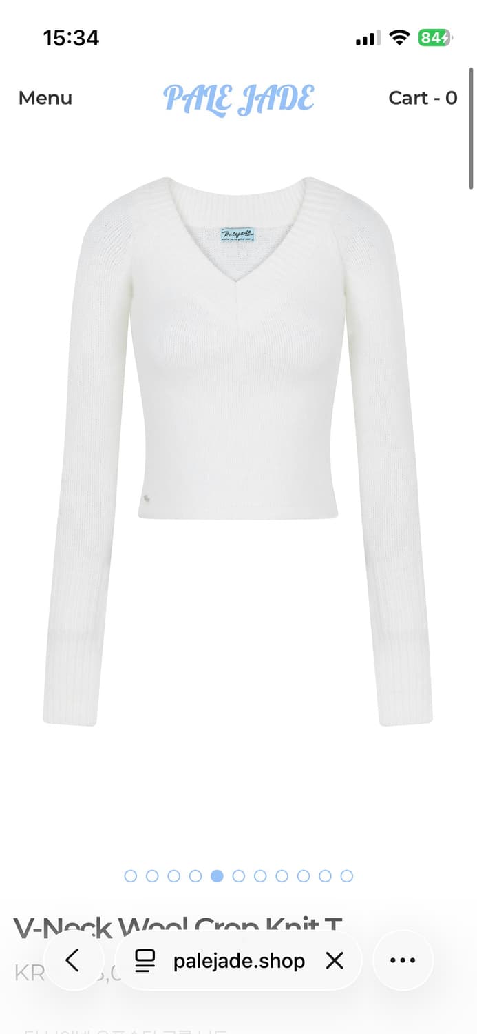 V-Neck Wool Crop Knit T 상품이미지1