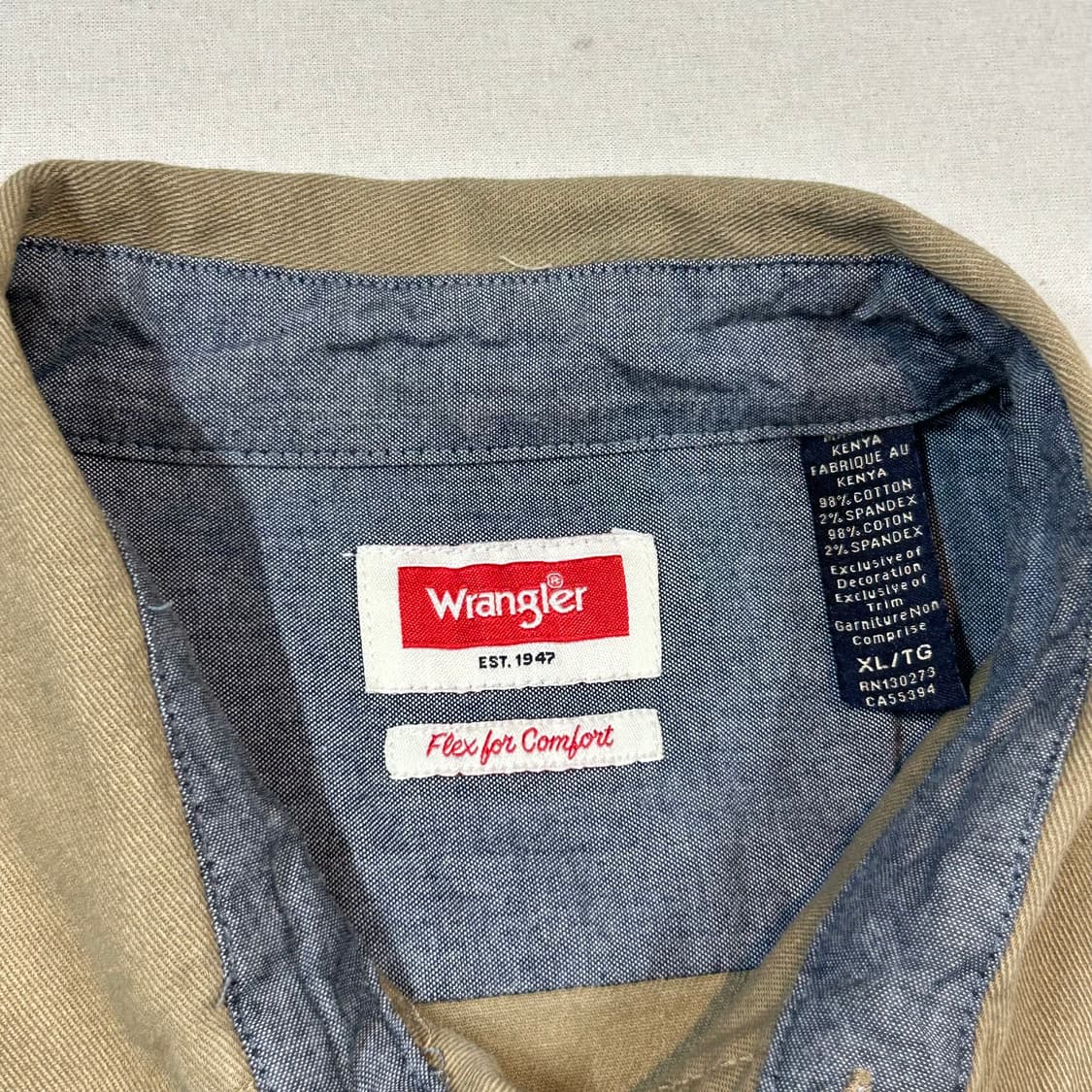 XL) Wrangler 랭글러 투포켓 워크웨어 코튼 셔츠 브라운 상품이미지8