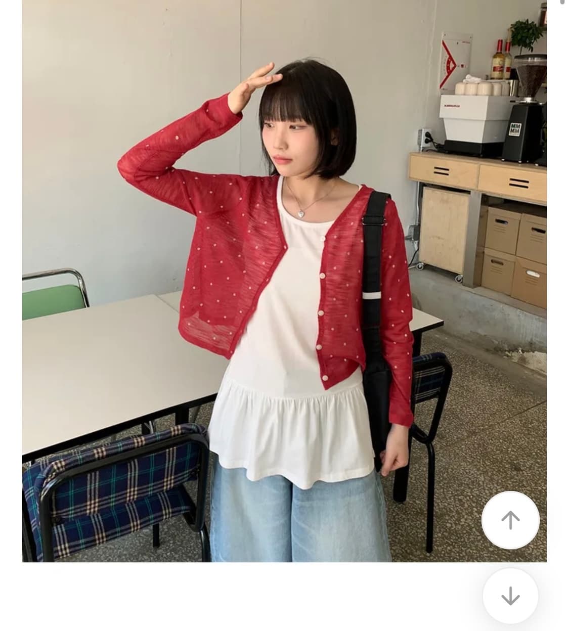 BAON(바온) 화이트 프릴 레이어드 미니원피스 상품이미지1