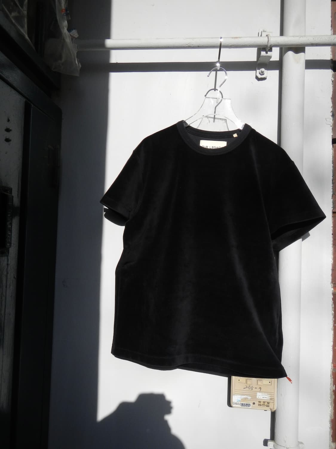 Our Legacy Black Velour Velvet t-shirts 상품이미지1
