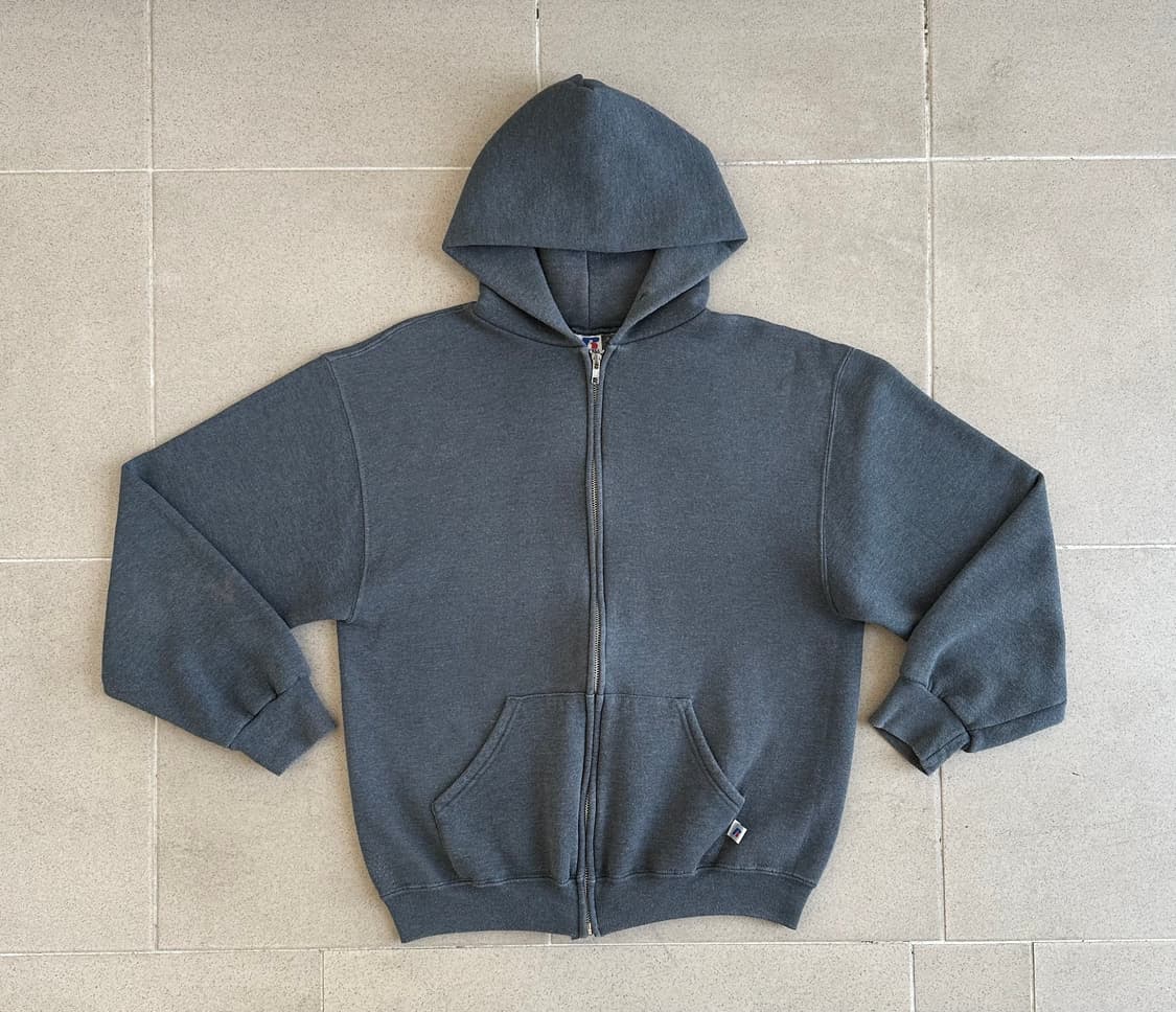 빈티지 러셀 후드집업 다크그레이 M 상품이미지1