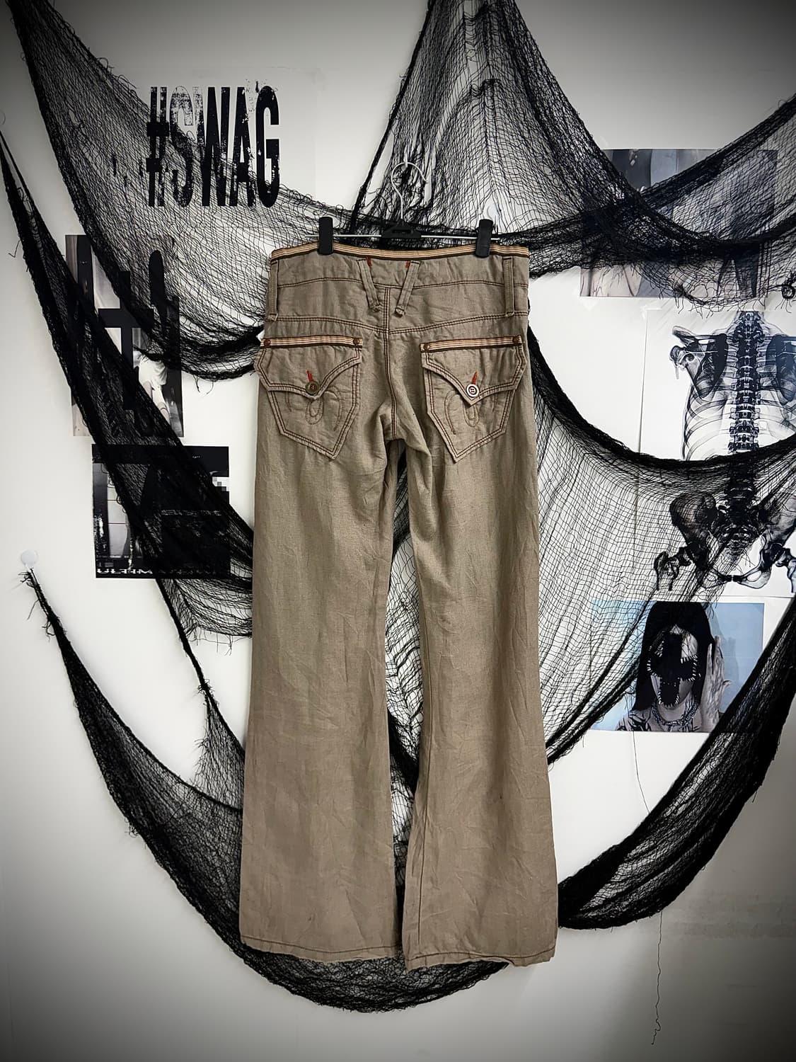 00s stitch bootscut cotton pants 상품이미지3