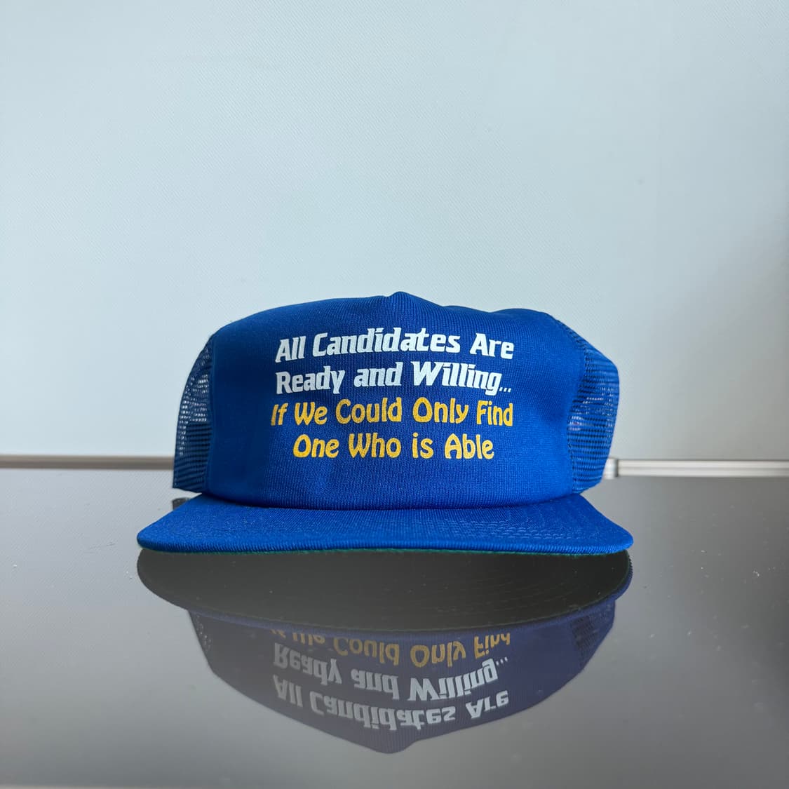 USA 빈티지 모자 볼캡 vintage cap 트러커 메쉬 블루 상품이미지1