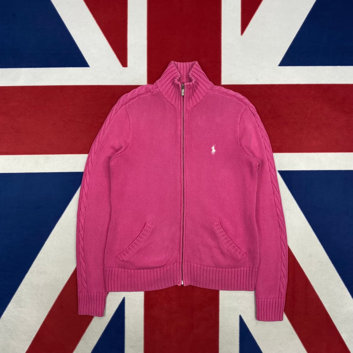 폴로 니트 집업 여성 L 상품이미지1