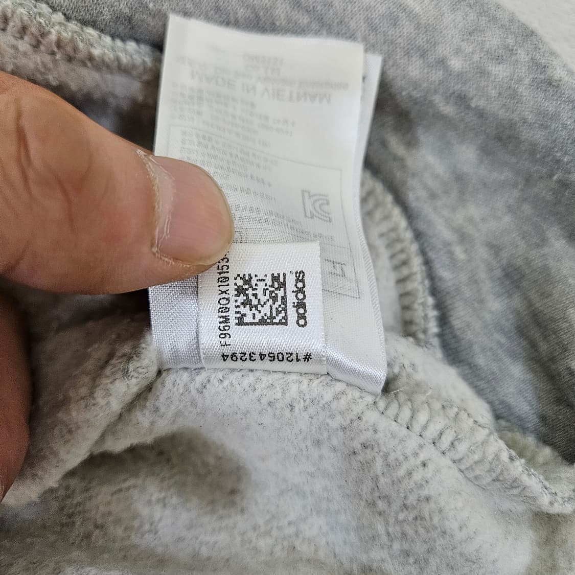 M 아디다스 그레이 후드집업 0306Y 상품이미지6