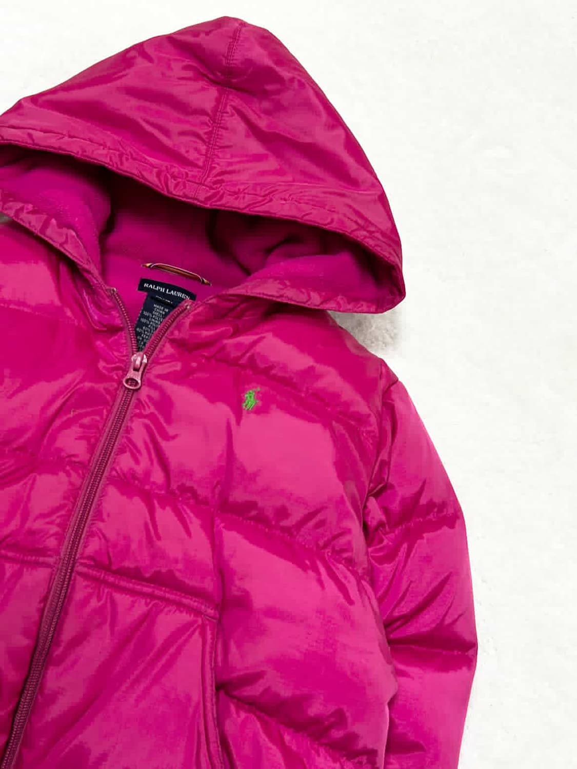 폴로 연두포니 핑크 숏패딩 상품이미지6