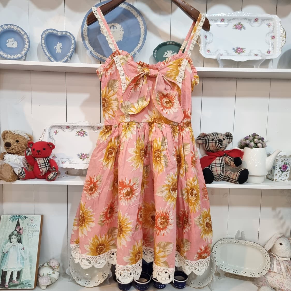 Liz Lisa(리즈리사) 해바라기 핑크 스모크 밴딩 원피스 상품이미지2