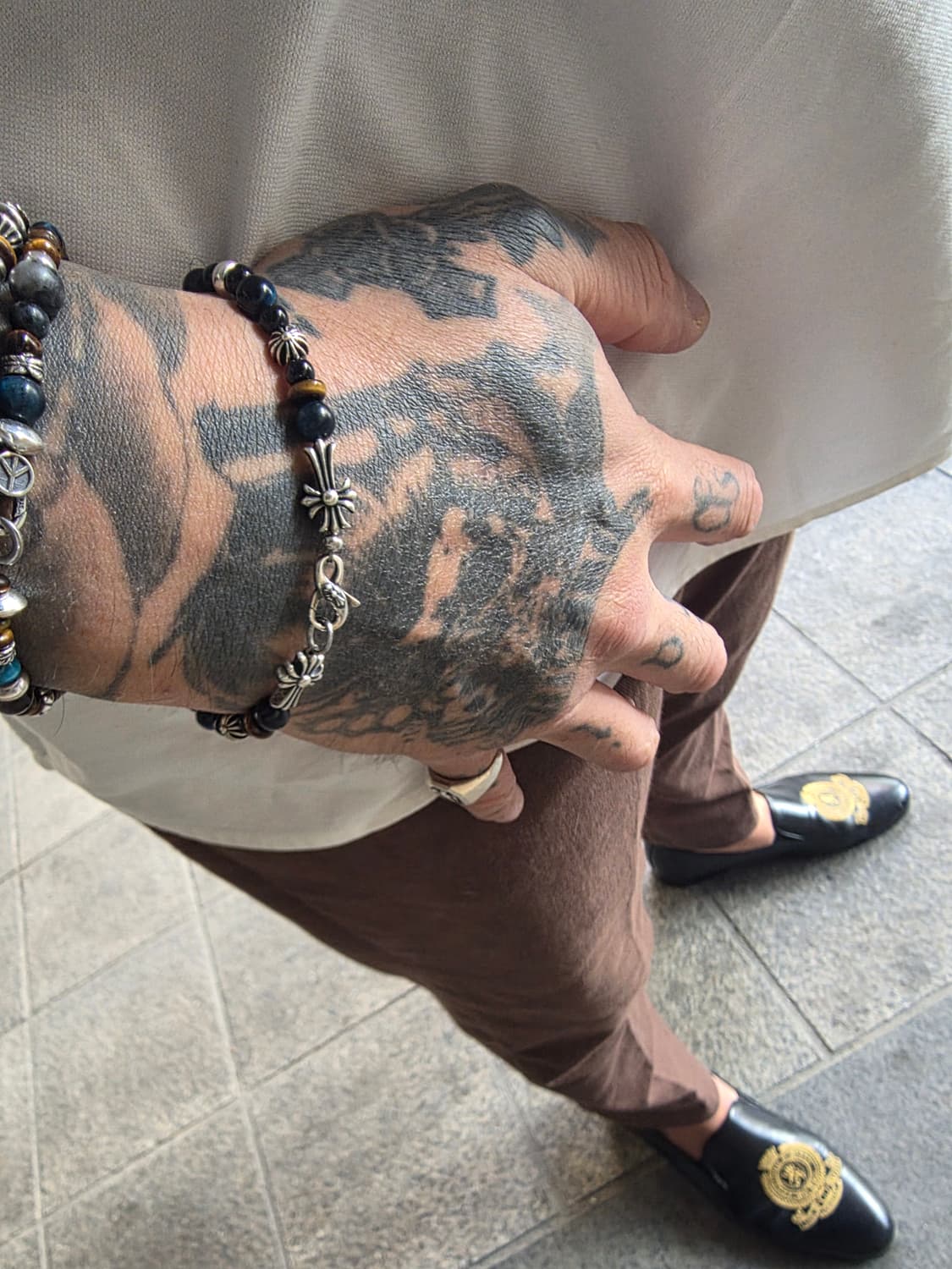 Silver 925 Gothic Cross & Blue Tiger Eye 상품이미지3