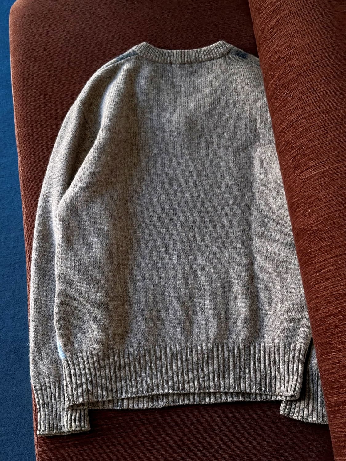 Dry boucle wool argyle pattern knit P/O 상품이미지4