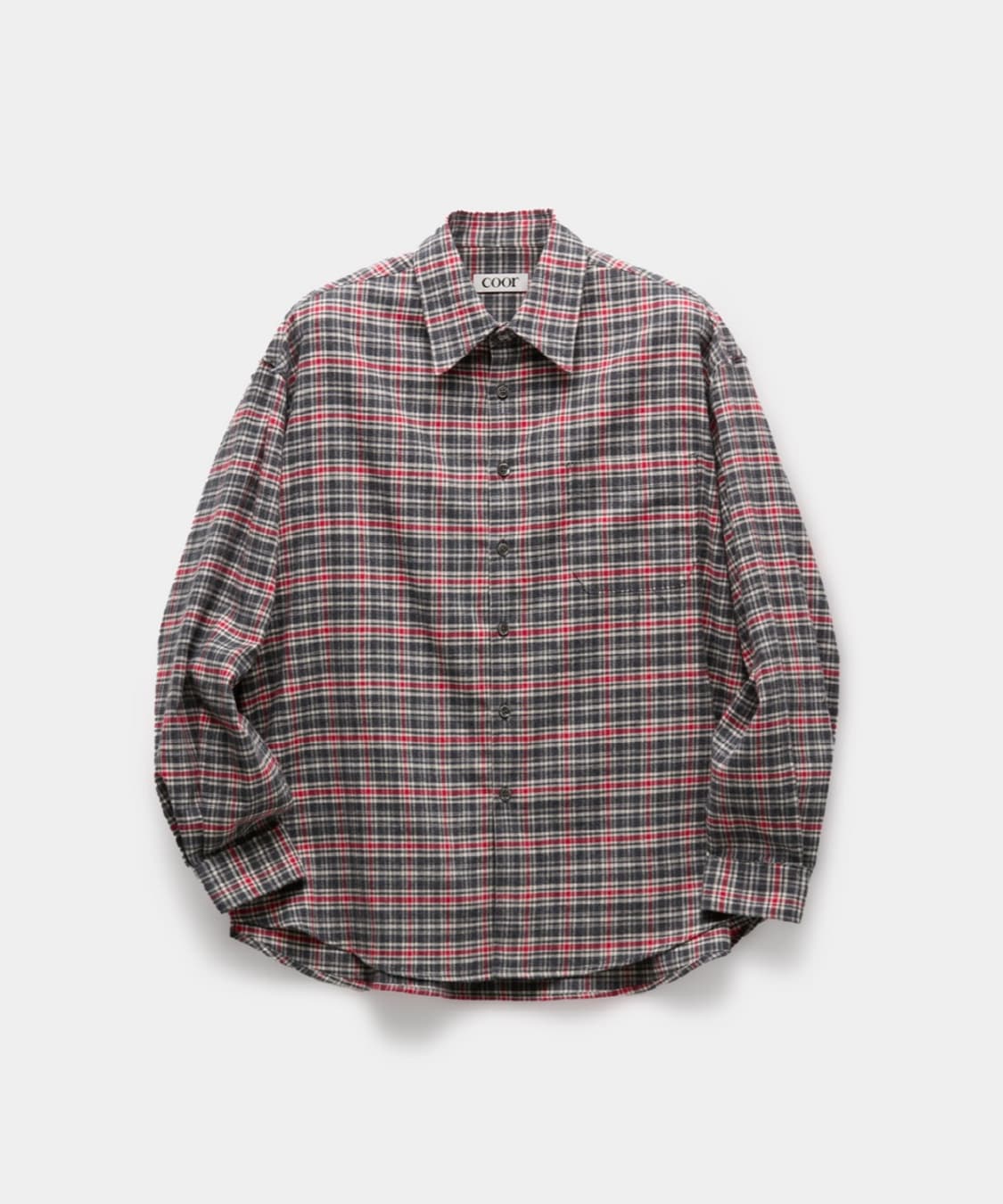 쿠어 / 컷오프 체크 셔츠 상품이미지1