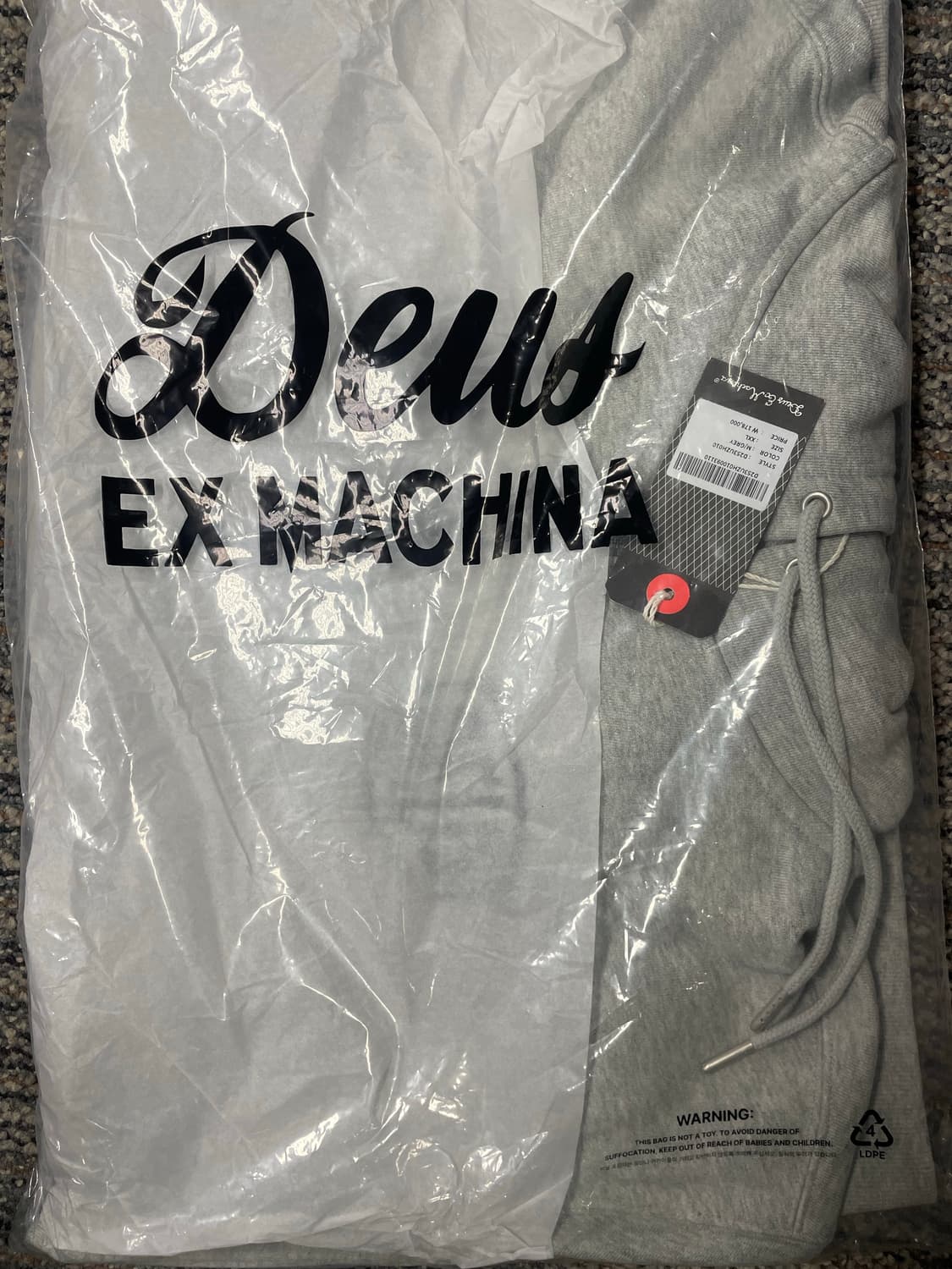 데우스 컬리지 어드레스 후드집업 xxl 새상품 상품이미지3