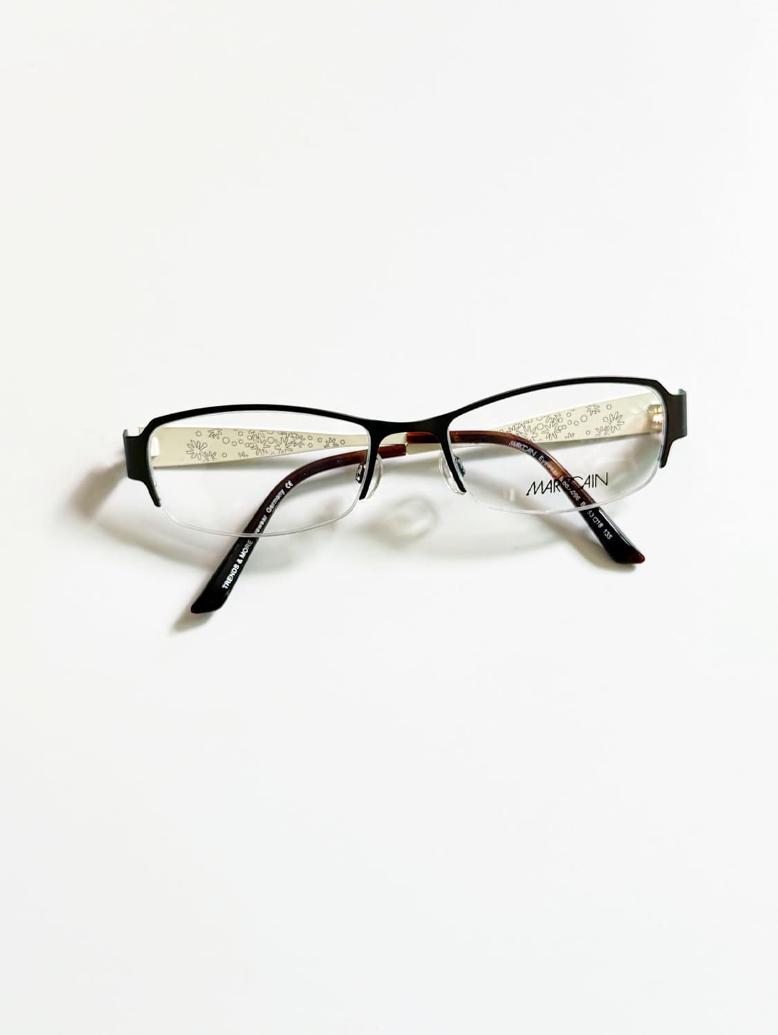 독일제 MARC CAIN 반무테 스퀘어 빈티지 안경 상품이미지1