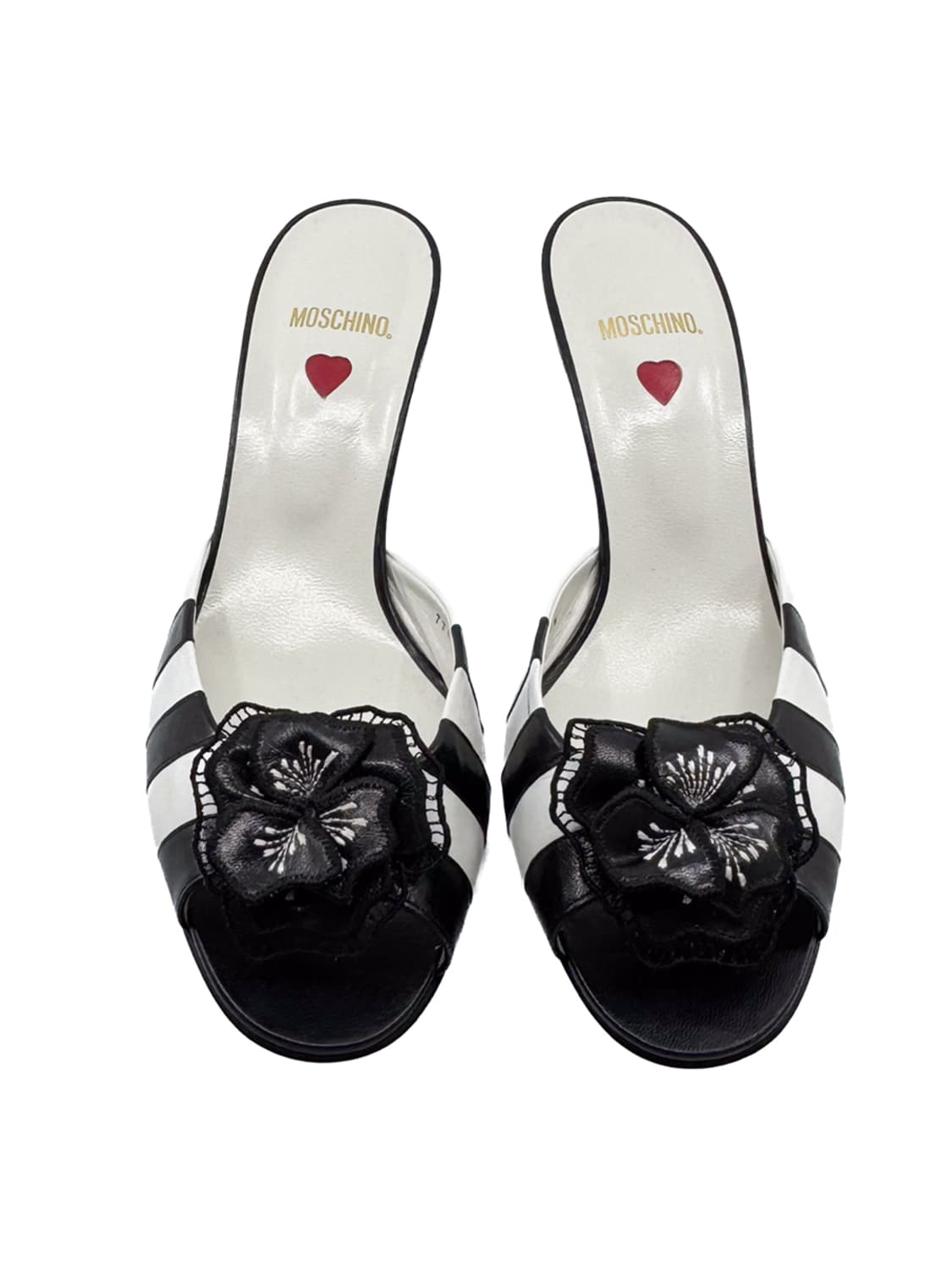 MOSCHINO Striped Corsage Mules 상품이미지1