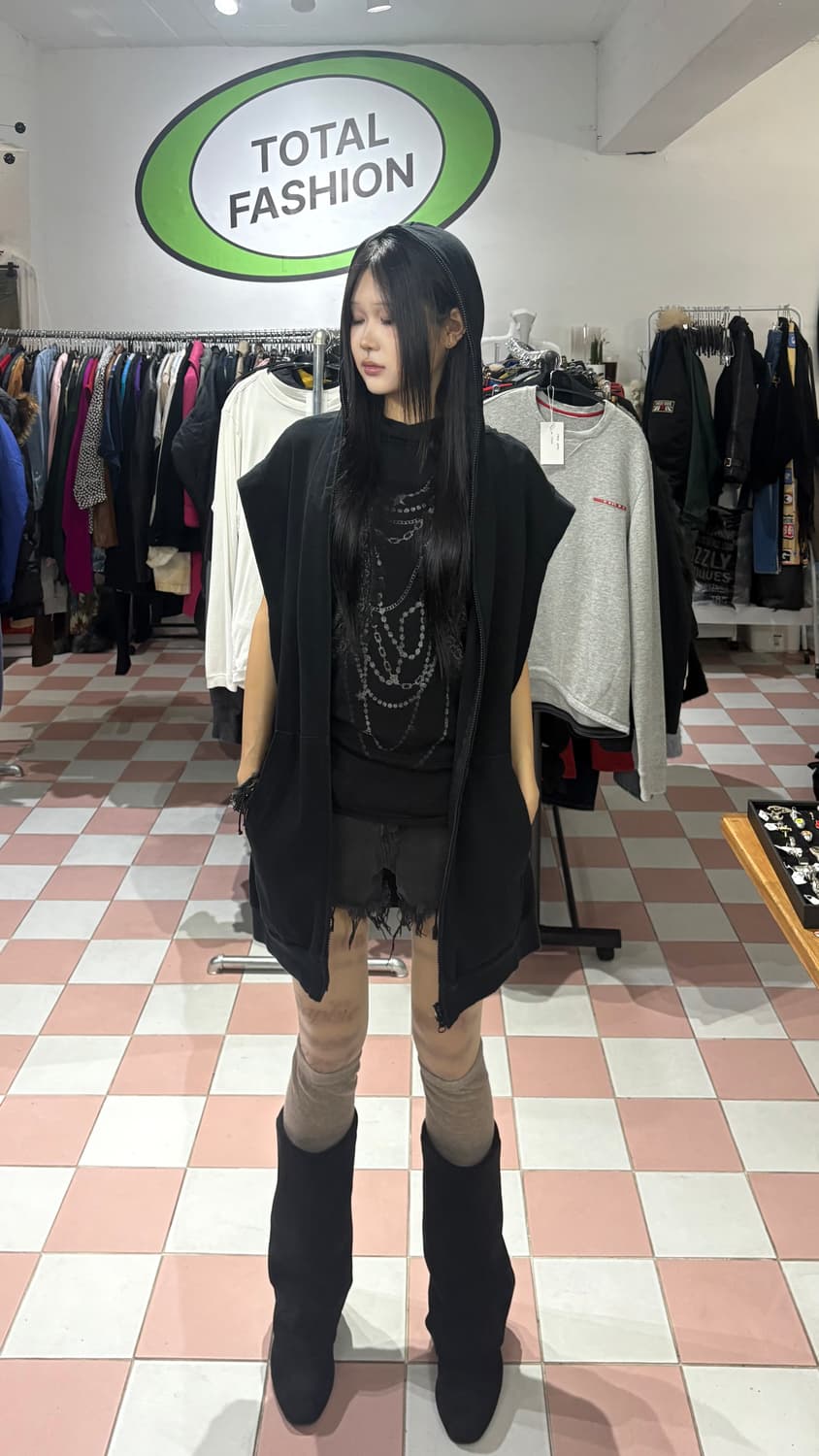 TTF✳️LIMIfeu 2way sleeveless zipup 상품이미지2