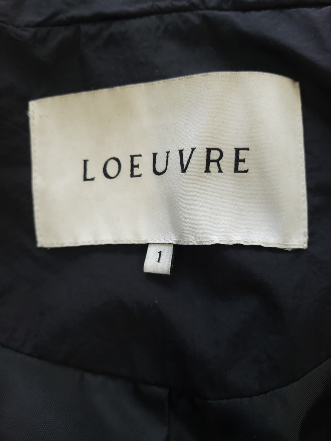 LOEUVRE 루에브르 빅카라 숏패딩 블랙 1사이즈 상품이미지3