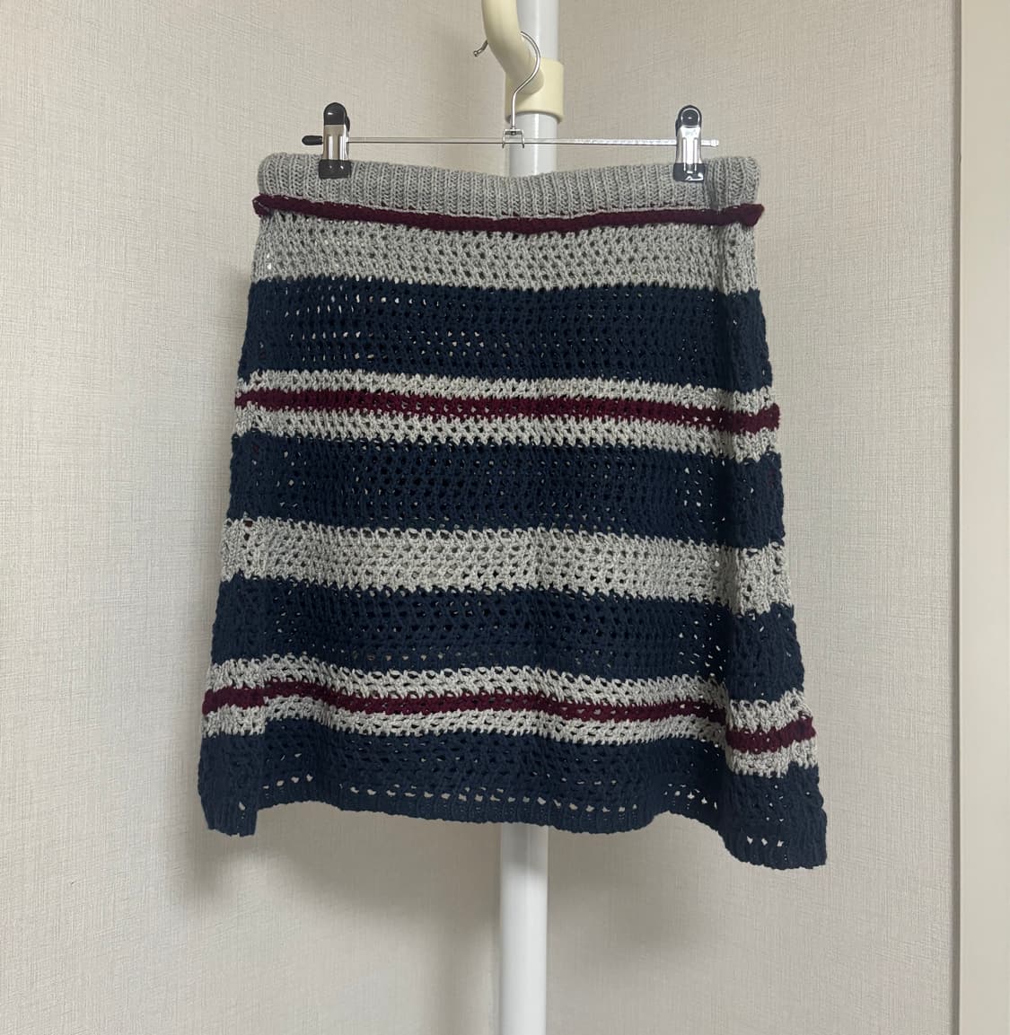 Coyseio STRIPE LAYERED KNIT SKIRT GREY 상품이미지9