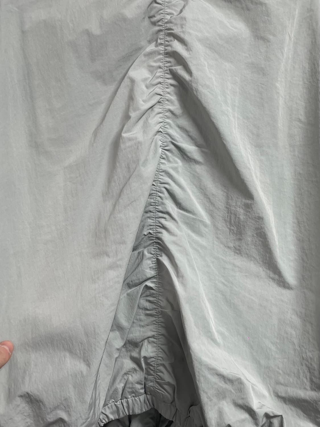 쿠어 나일론 라이트그레이 셔링 바람막이 (on.446) 상품이미지5