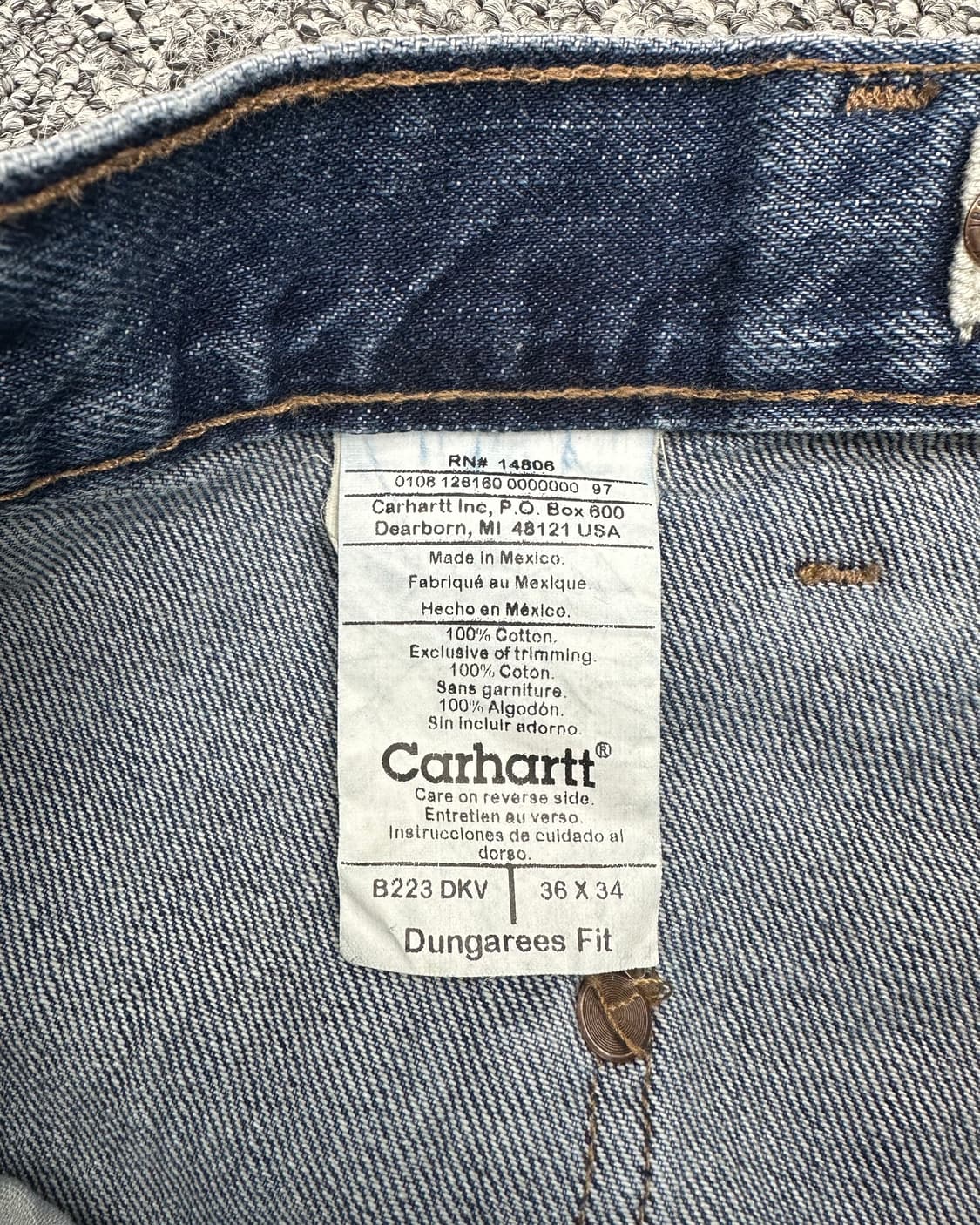 (허단46)칼하트 카펜터 팬츠-M1808 상품이미지4