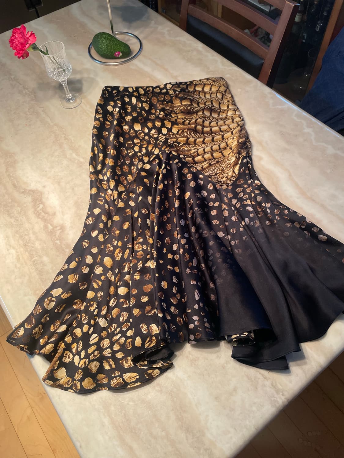 Roberto Cavalli 실크 레오파드 머메이드 스커트 상품이미지2
