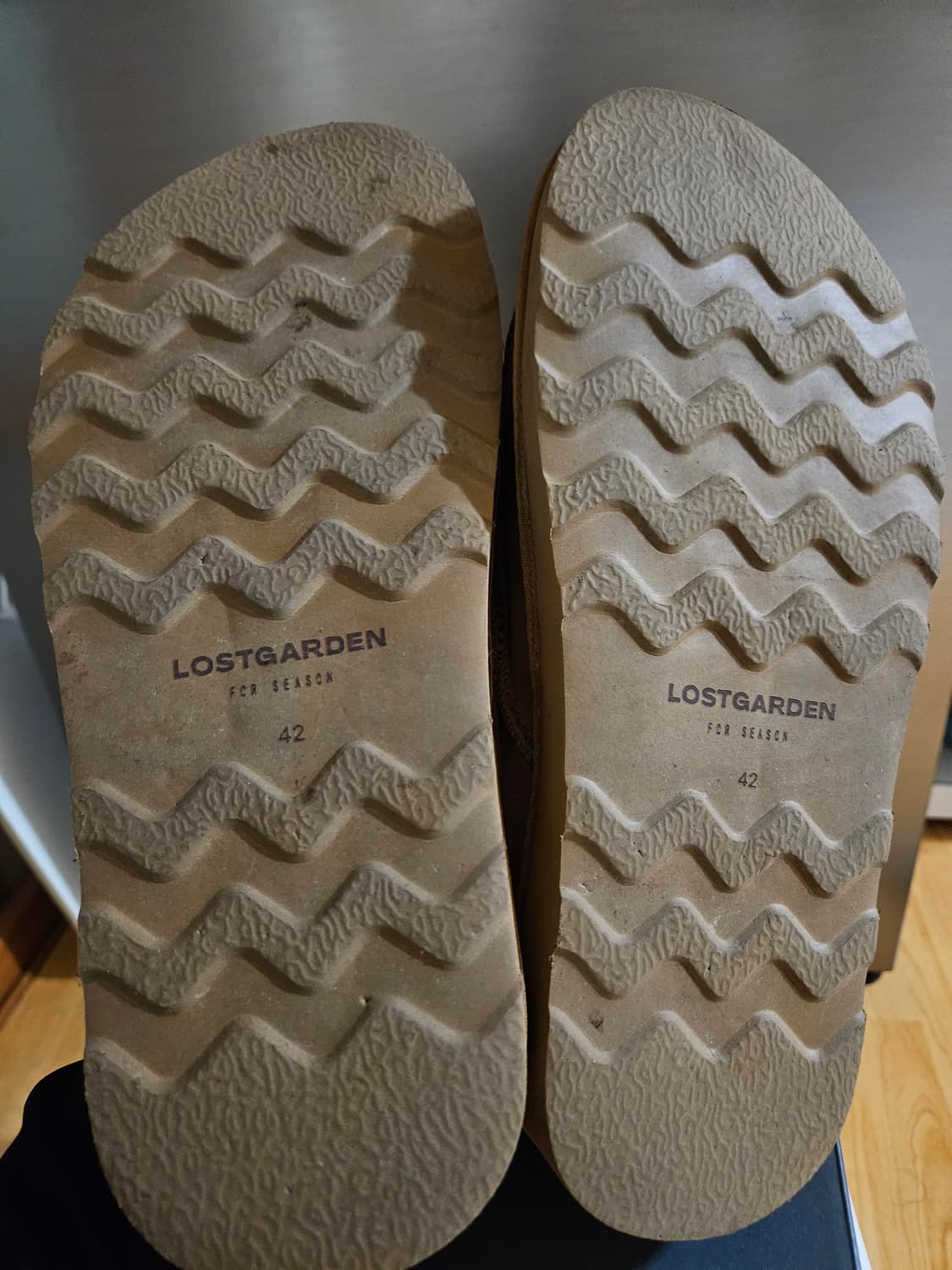 로스트가든 아이보리색 스웨이드 슬리퍼 뮬 260-265(42) 상품이미지4