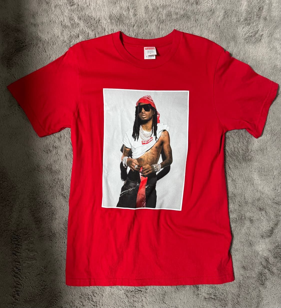 플레이보이 카티 X 슈프림 반팔 레드 S사이즈 상품이미지1