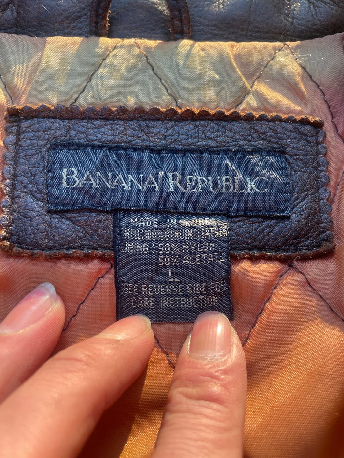 바나나리퍼블릭 빈티지 브라운 웨스턴레더자켓 상품이미지10