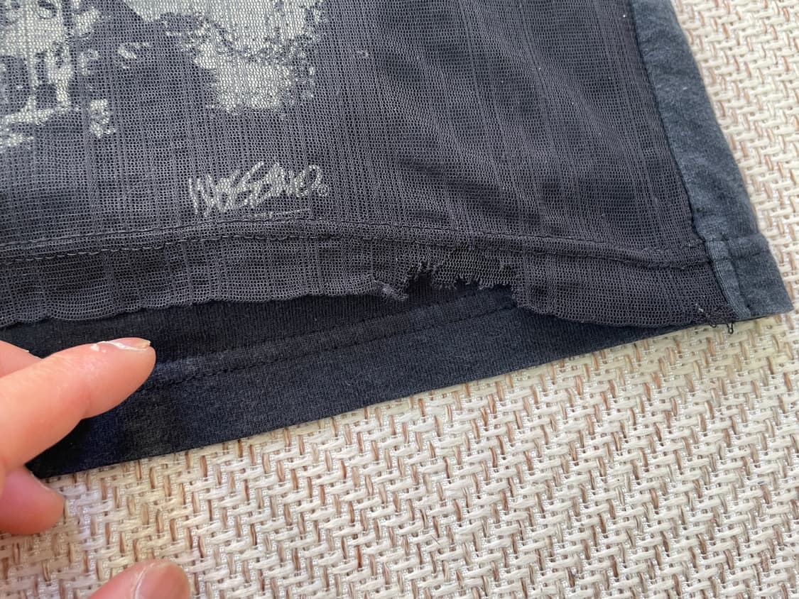 빈티지 웨스코 유니온잭 레이스 아일렛 슬리브 반팔티 J04050 상품이미지4