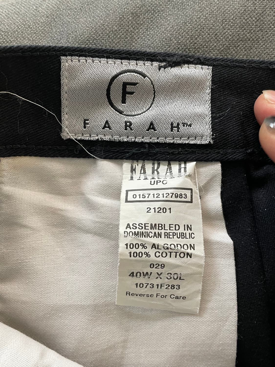 (FARAH) 파라 블랙 치노 팬츠바지 상품이미지2