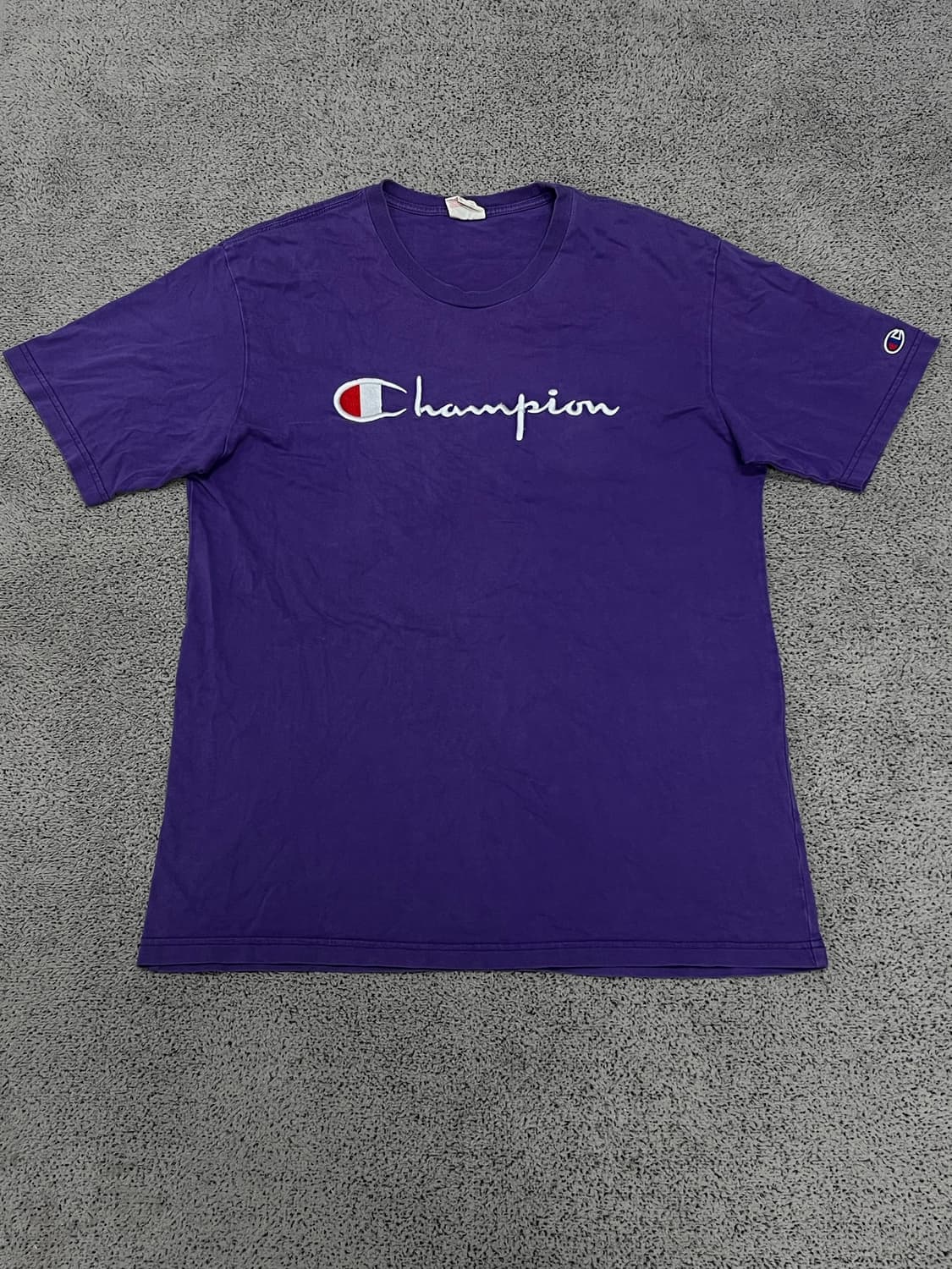 (L) 챔피온 레드탭 빅로고 반팔티 퍼플 상품이미지1