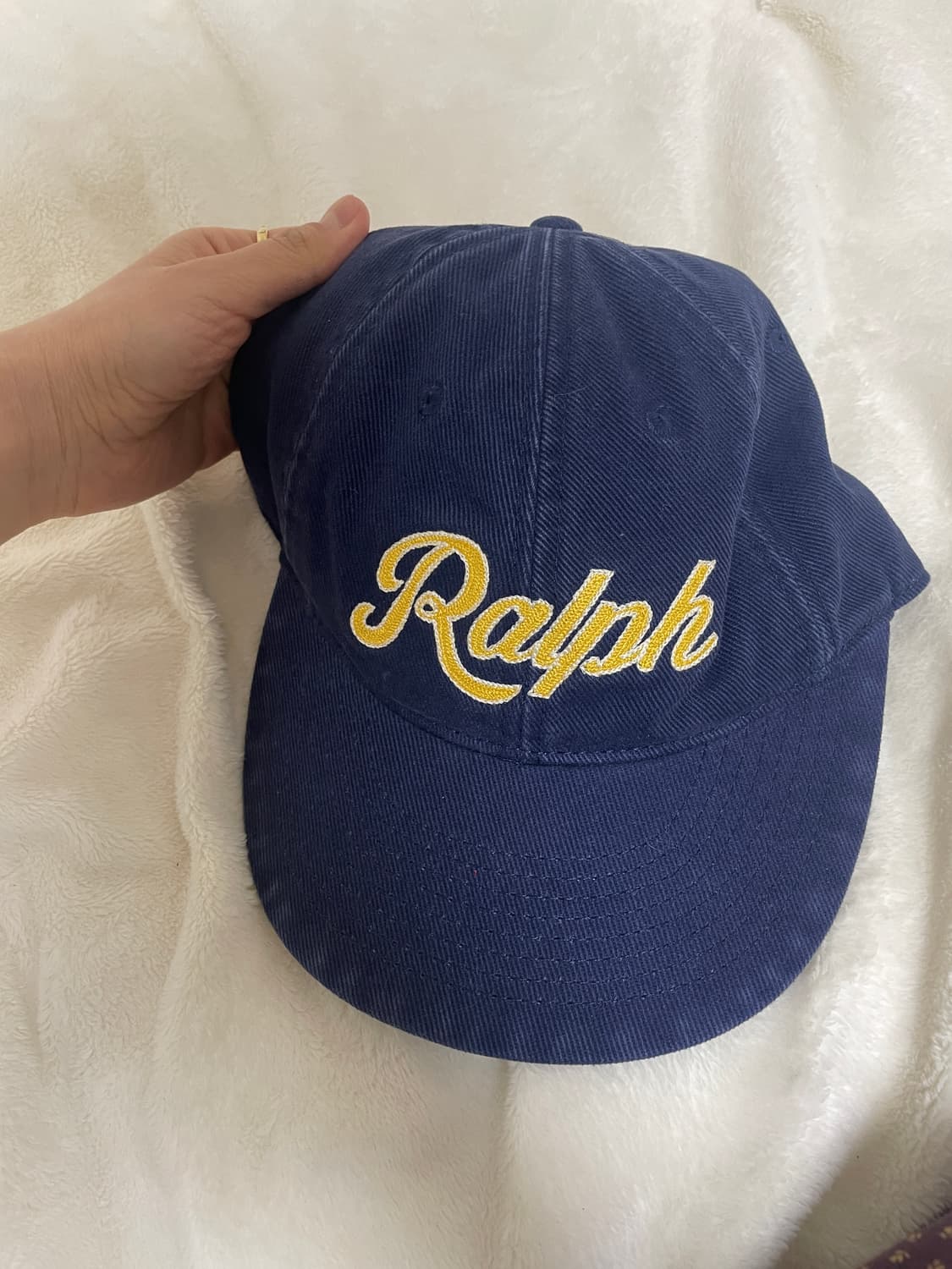 폴로 아플리케 볼캡 옐로우스티치 상품이미지3