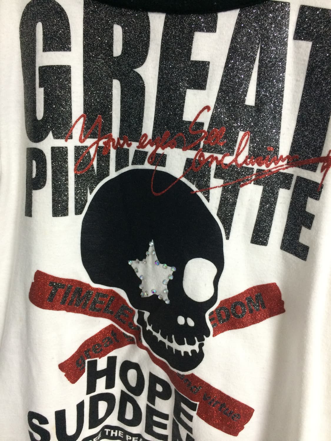 펑크 y2k 레이어드 후드 반팔 상품이미지2