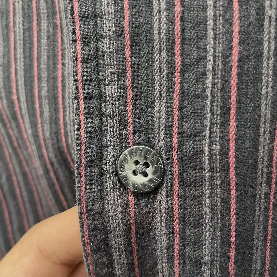 00s 할리데이비슨 모터 사이클 스트라이프 셔츠 상품이미지6