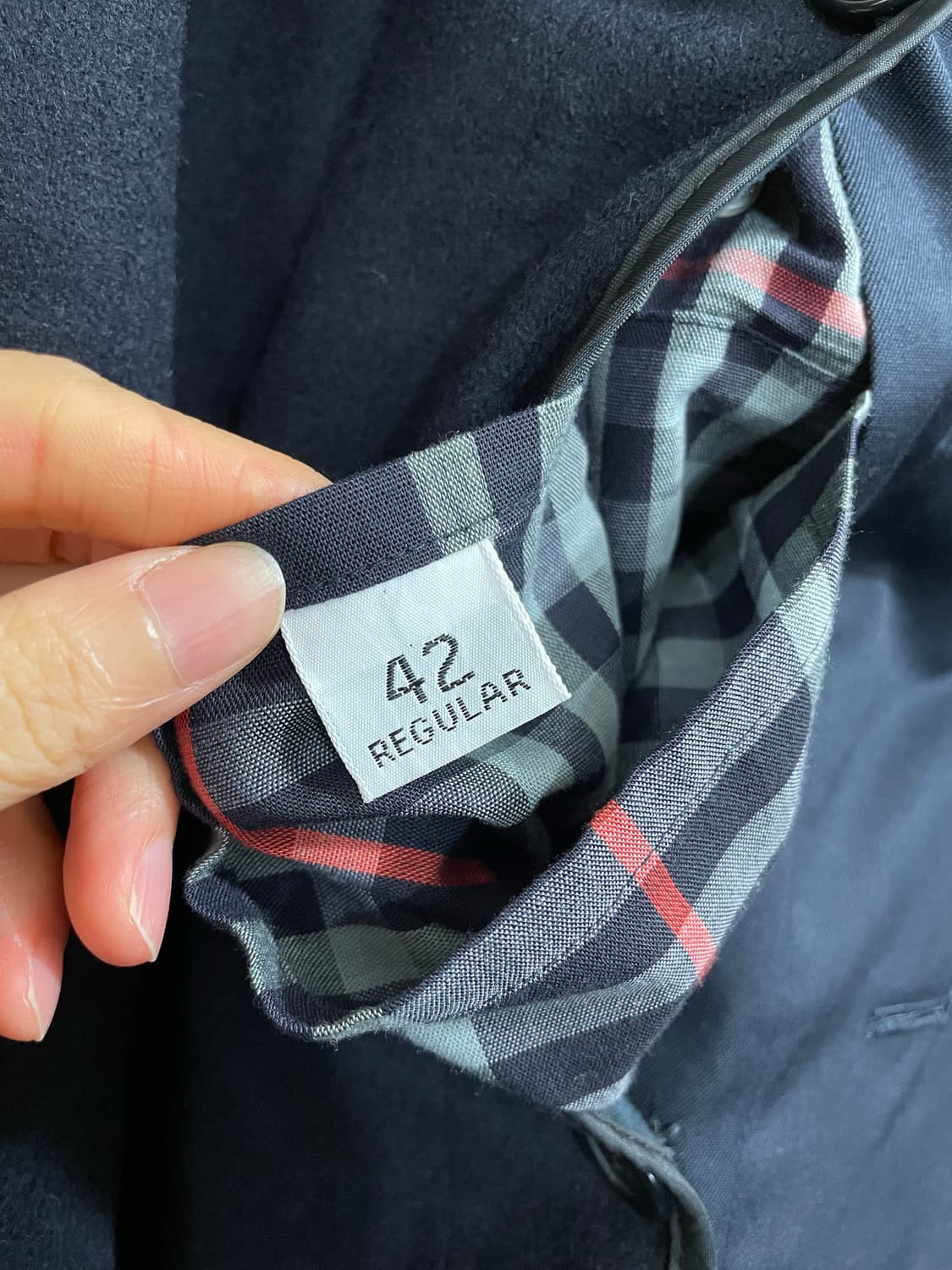 버버리 더블 브레스티드 트렌치 코트 네이비 42R 상품이미지10