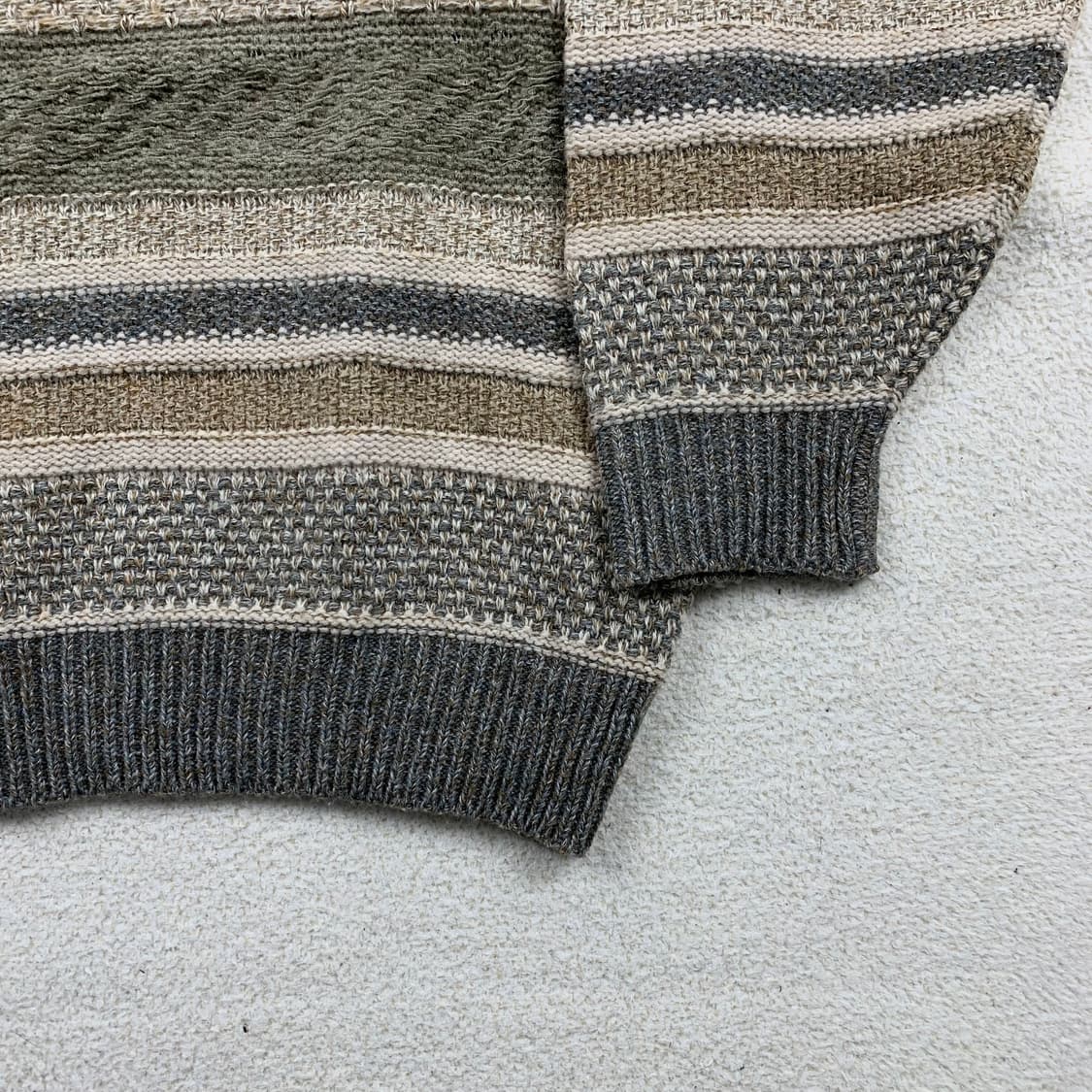 일본빈티지 미츠미네 이태리 울 믹스 스트라이프 니트 상품이미지4