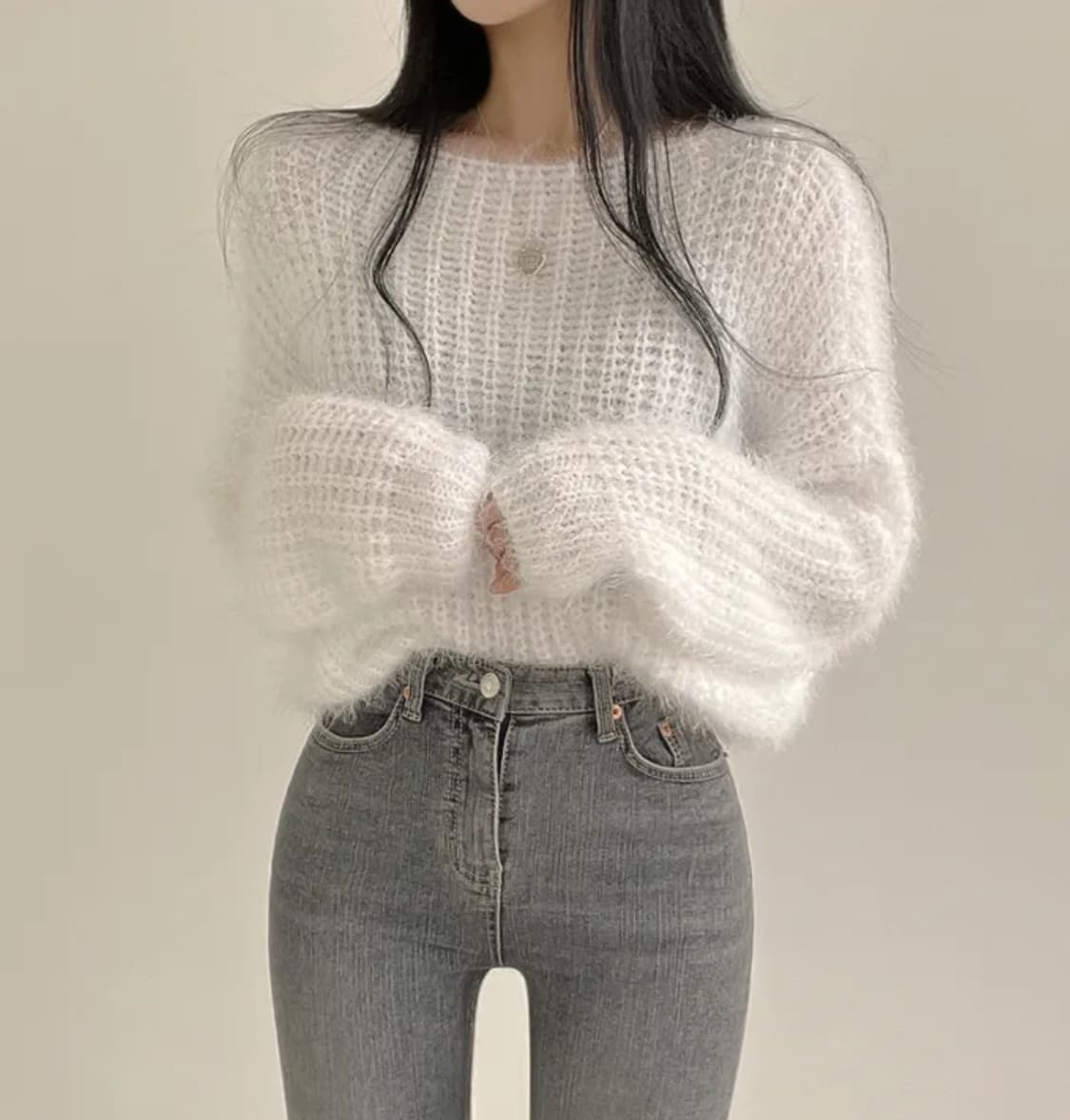 아이보리 니트 상품이미지1