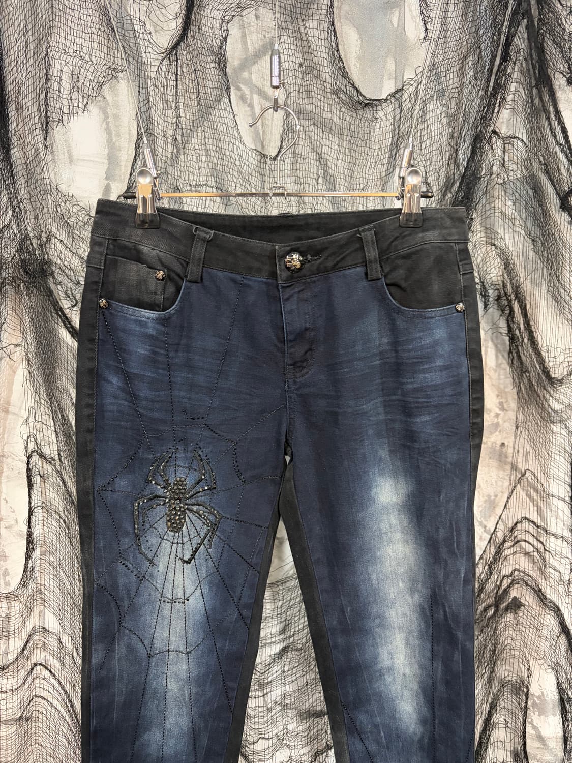 Y2K cubic spiderweb washing tie dye pant 상품이미지6