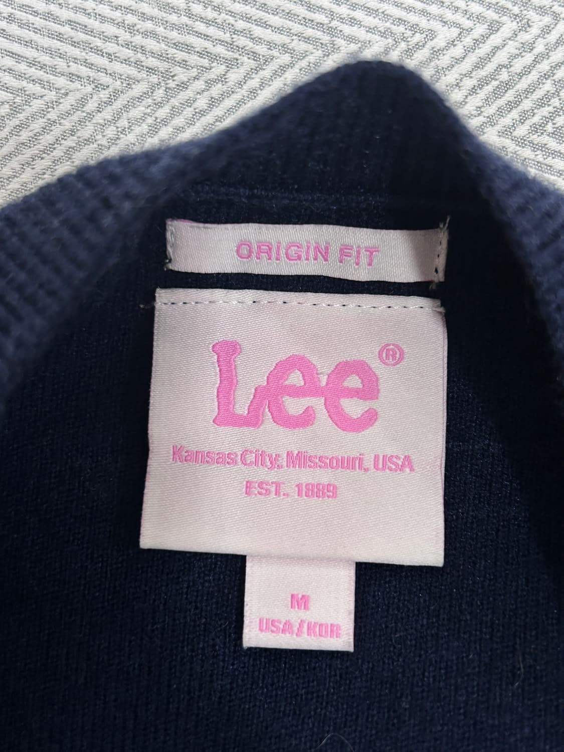 Lee 리 라운드넥 네이비 가디건 M 상품이미지6