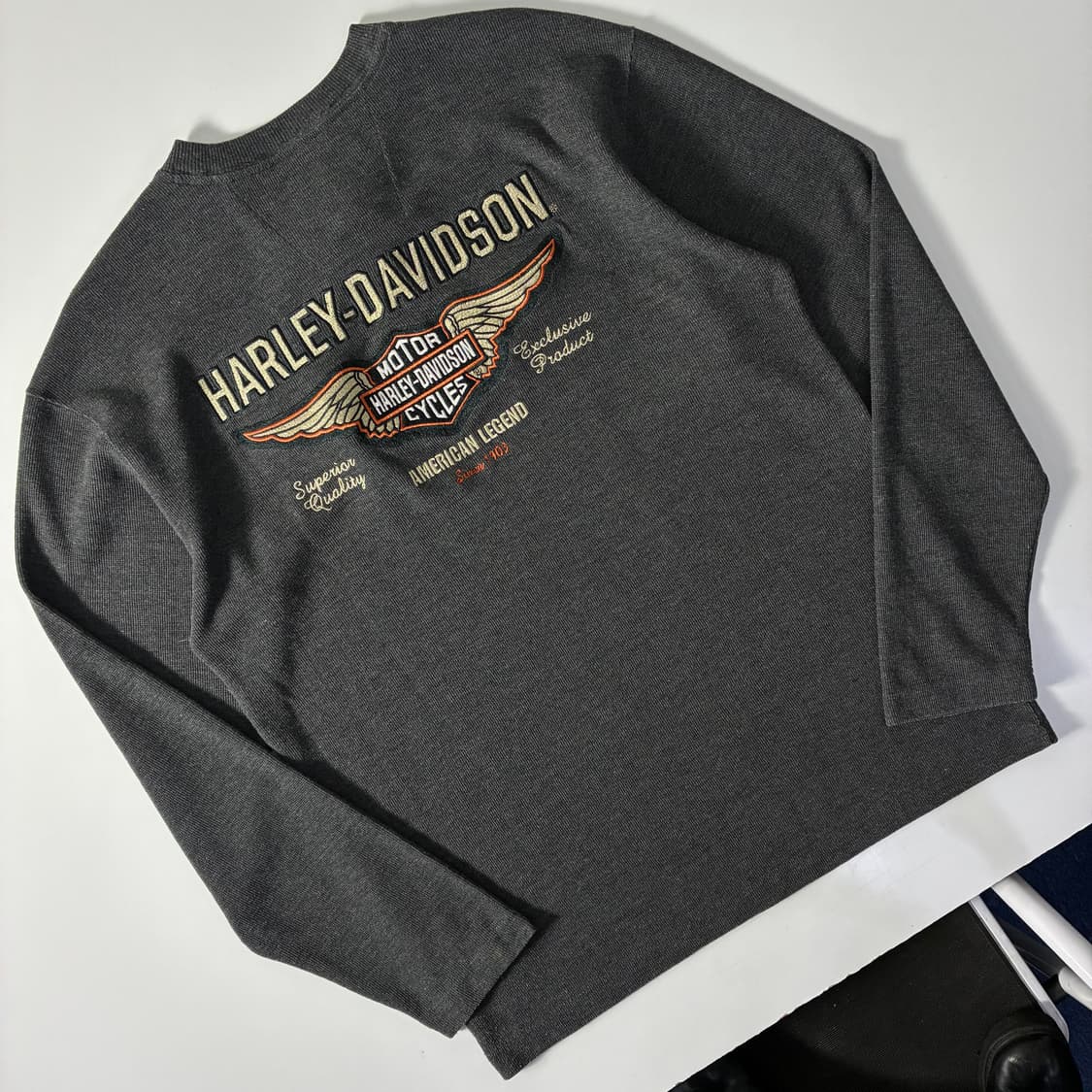 Harley-Davidson  할리 데이비슨 자수 00,s 헨리넥 니트  상품이미지3