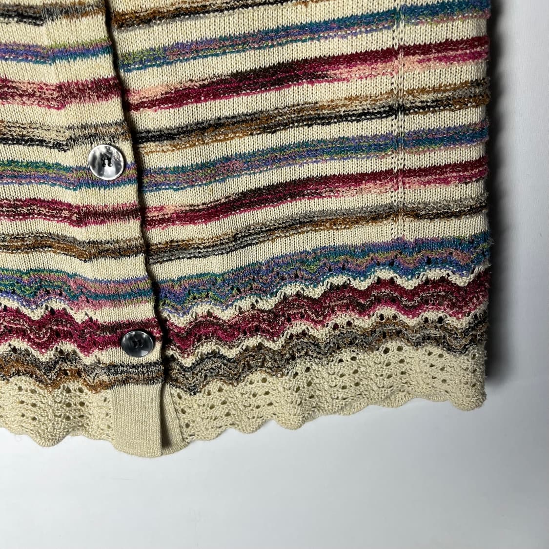 [JPN] 빈티지 모리걸 스트라이프 하프 가디건 상품이미지4