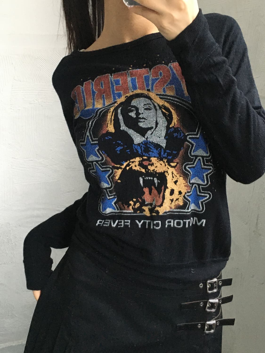 HYSTERIC GLAMOUR 히스테릭글래머 모터시티 와플 롱 슬리브 상품이미지2