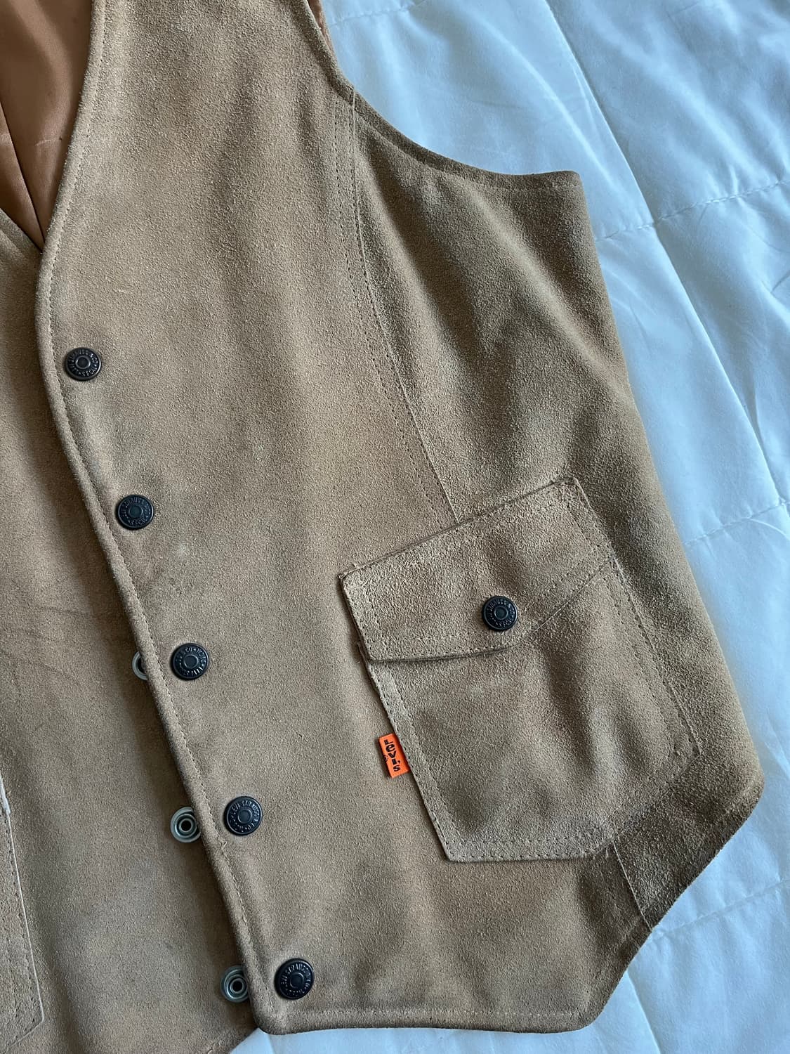 70‘s LEVI'S 오렌지탭 웨스턴 스웨이드 베스트 상품이미지2