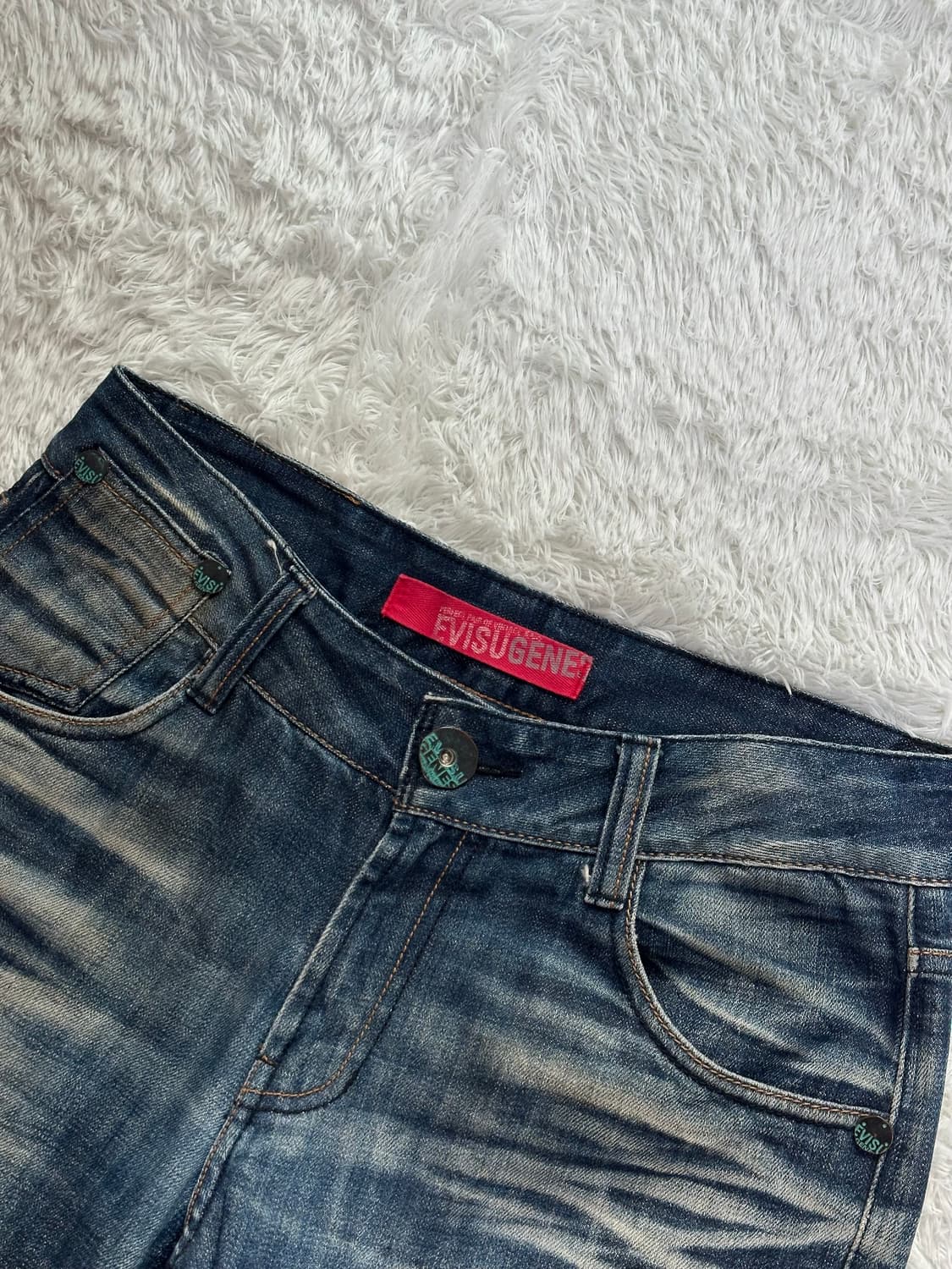 에비수 EVISU 청바지 32 페인트 데님 상품이미지7