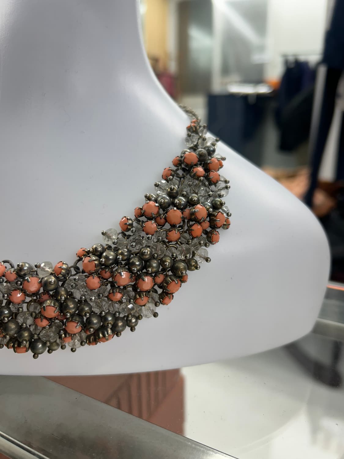 살몬큐빅 라운드 네클리스 상품이미지2