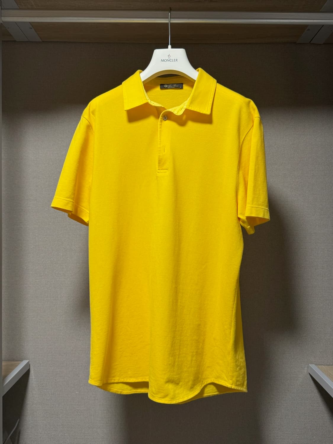 로로피아나 코튼 반팔 카라티셔츠 옐로우 L 상품이미지1