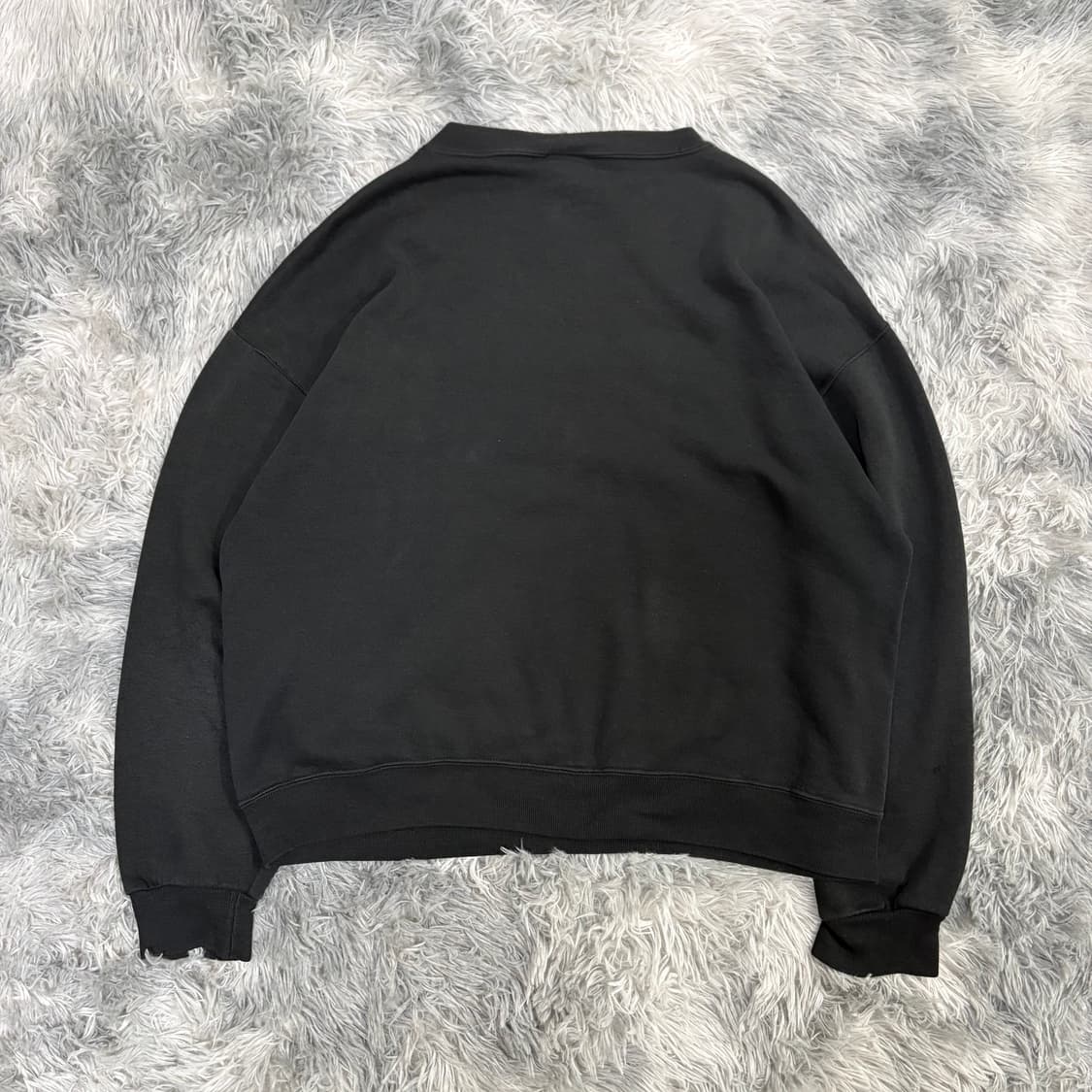 90s 러셀 스웻셔츠 맨투맨 faded 블랙 상품이미지2